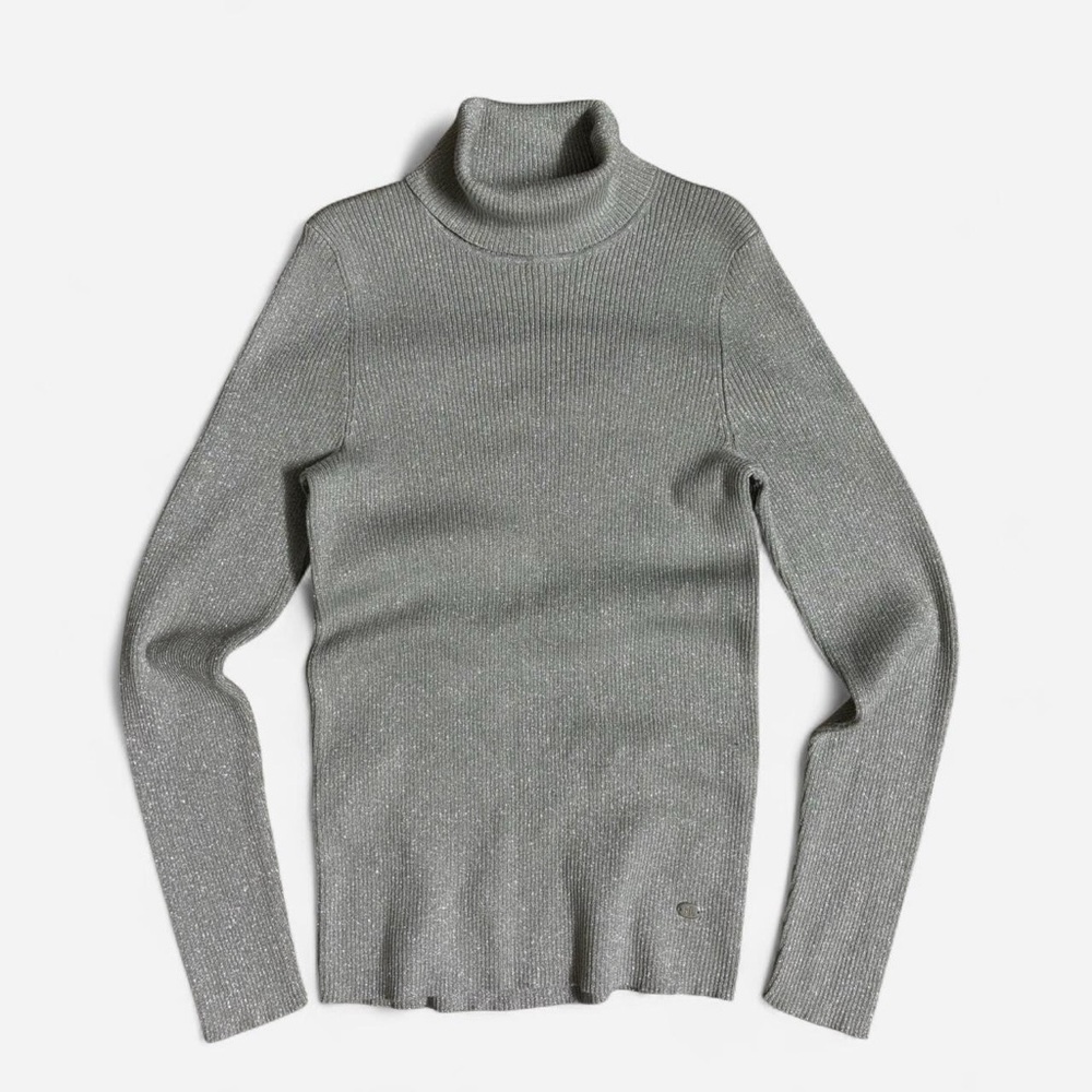 Silver/glittery turtleneck - RALPH LAUREN (Size L)